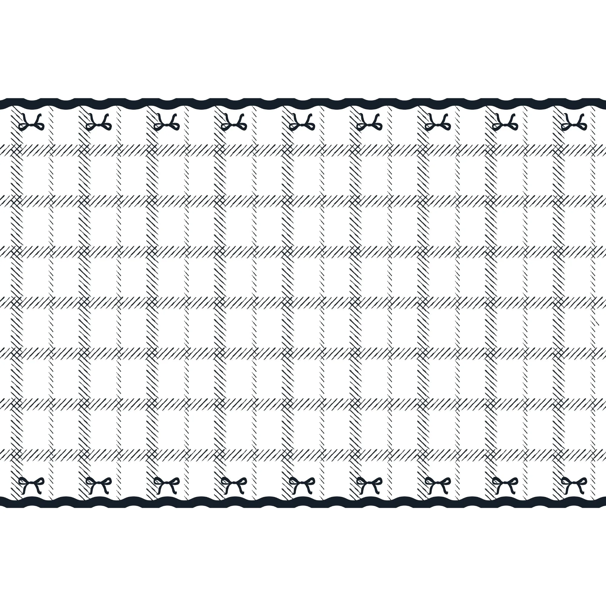 Black Bow Paper Table Cover