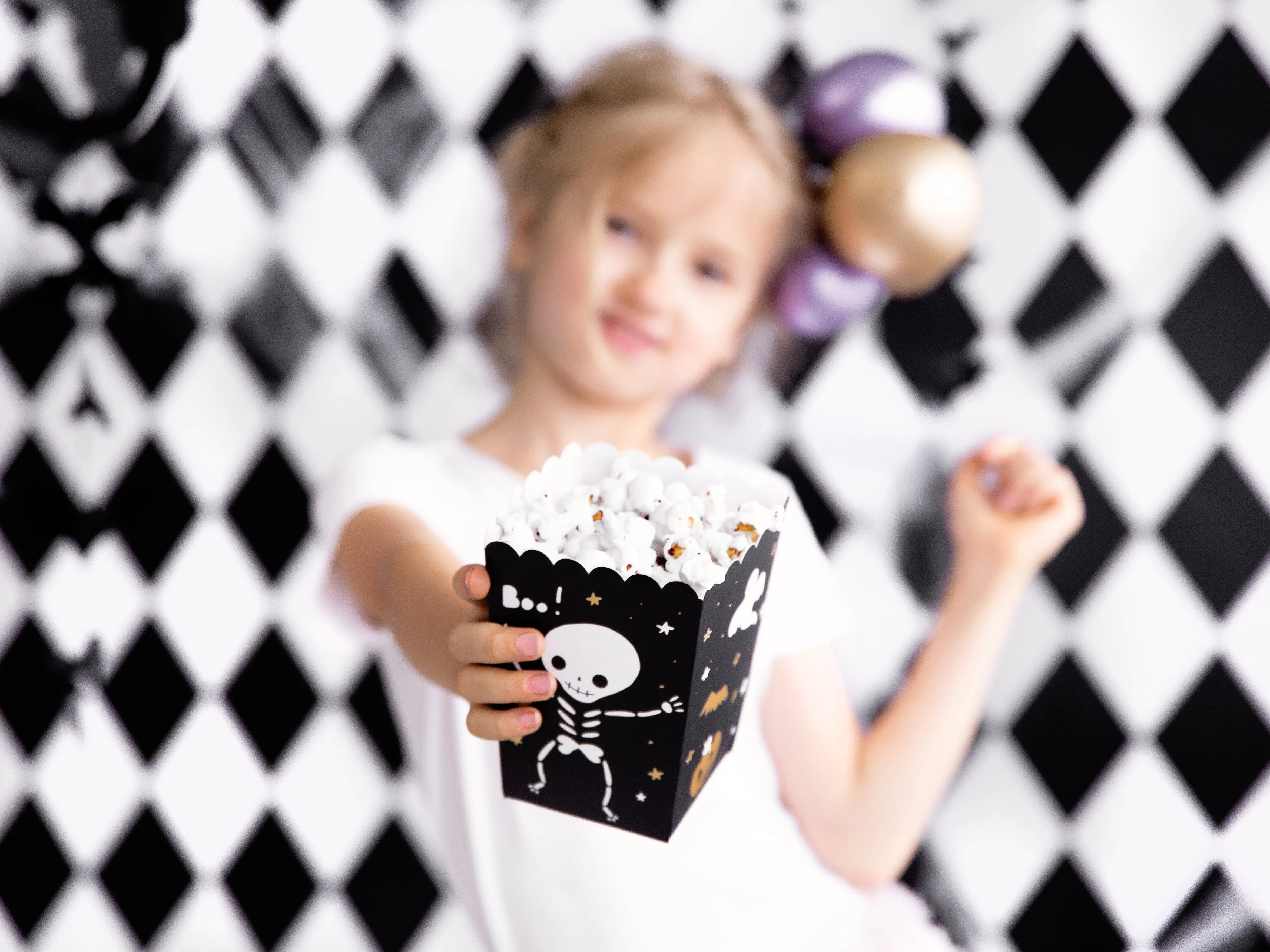 Black Halloween BOO Popcorn Boxes 6ct
