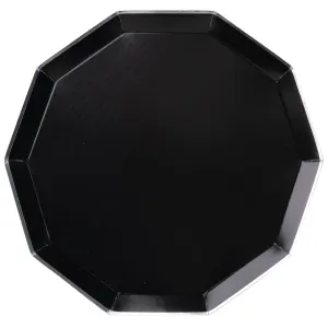 Black Noir Decagonal Dinner Plates 8ct