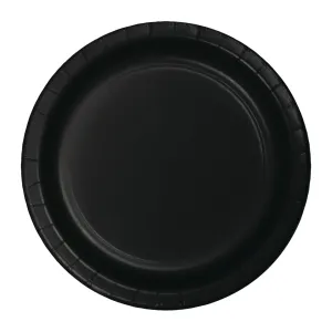 Black Paper Lunch Plates 8ct