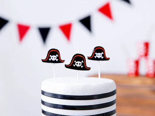 Black Pirate Hat Candles