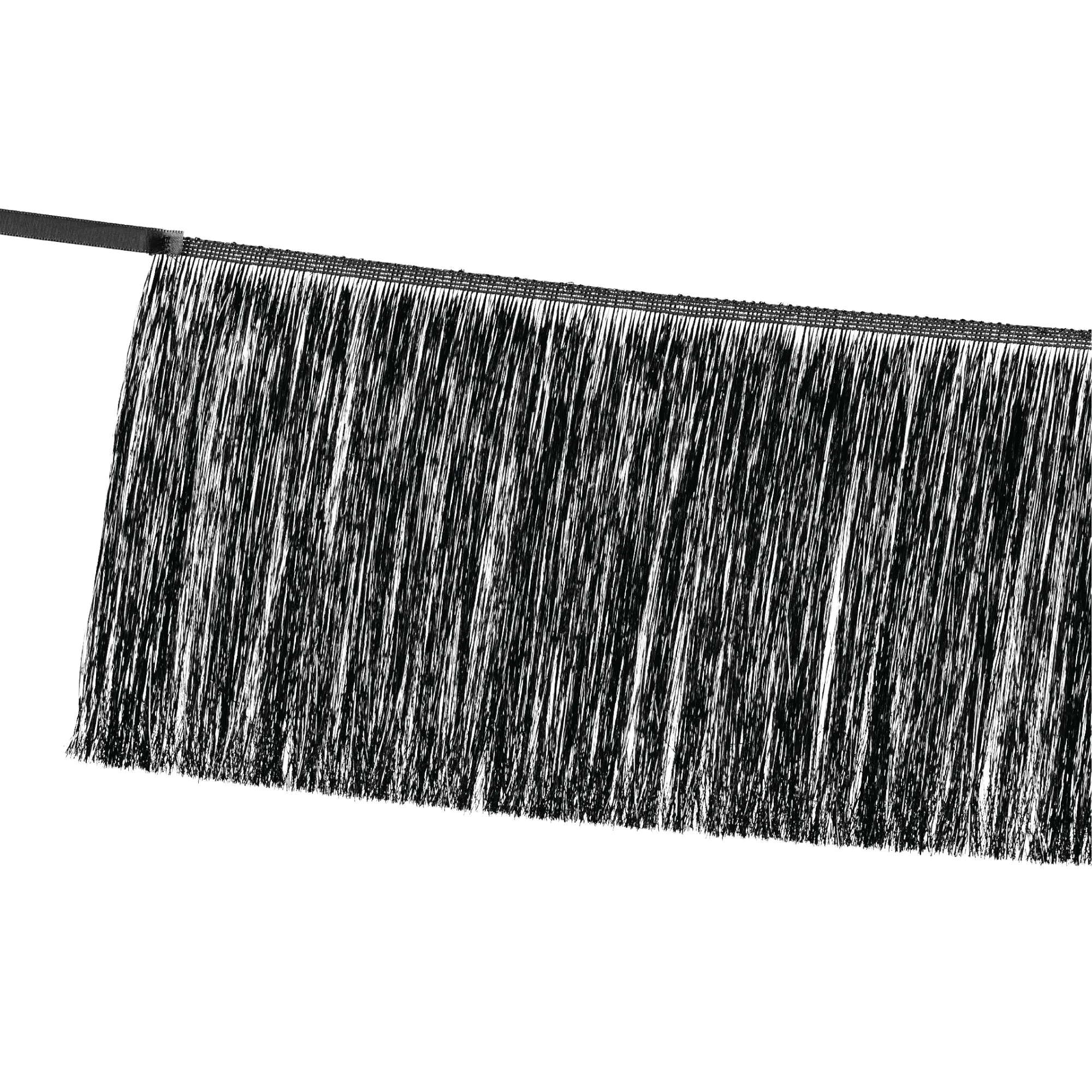 Black Tinsel Fringe Garland 4.5ft