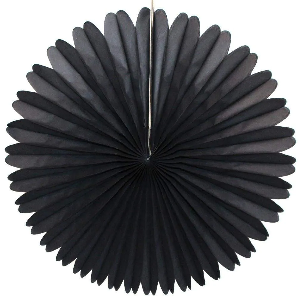 Black Tissue Paper Fan 13
