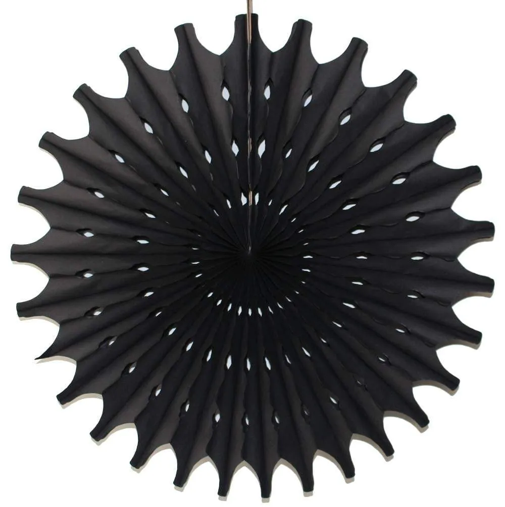 Black Tissue Paper Fan 18