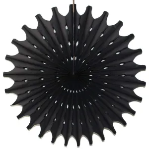Black Tissue Paper Fan 18