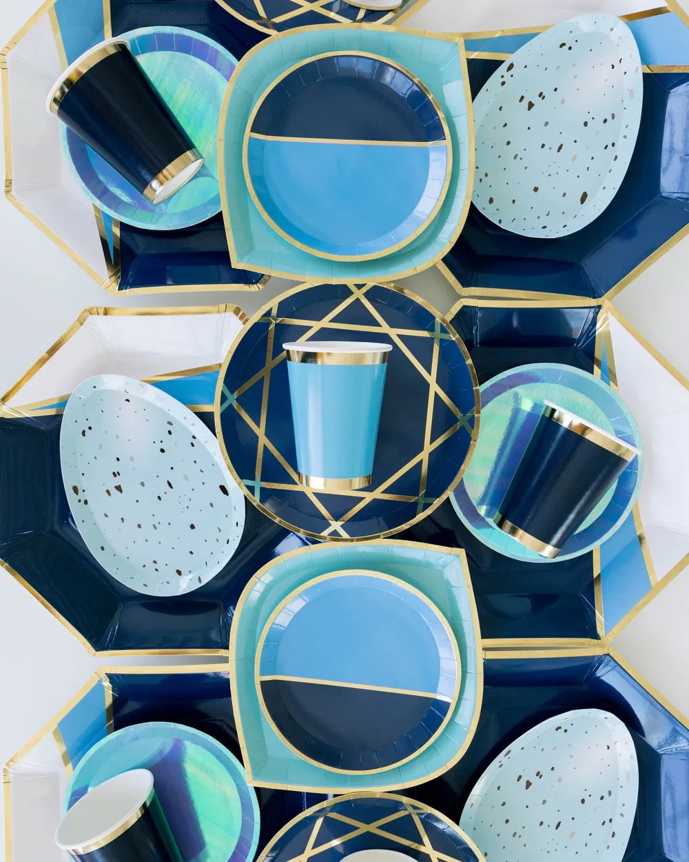 Blue & Gold Markle Dessert Napkins 20ct