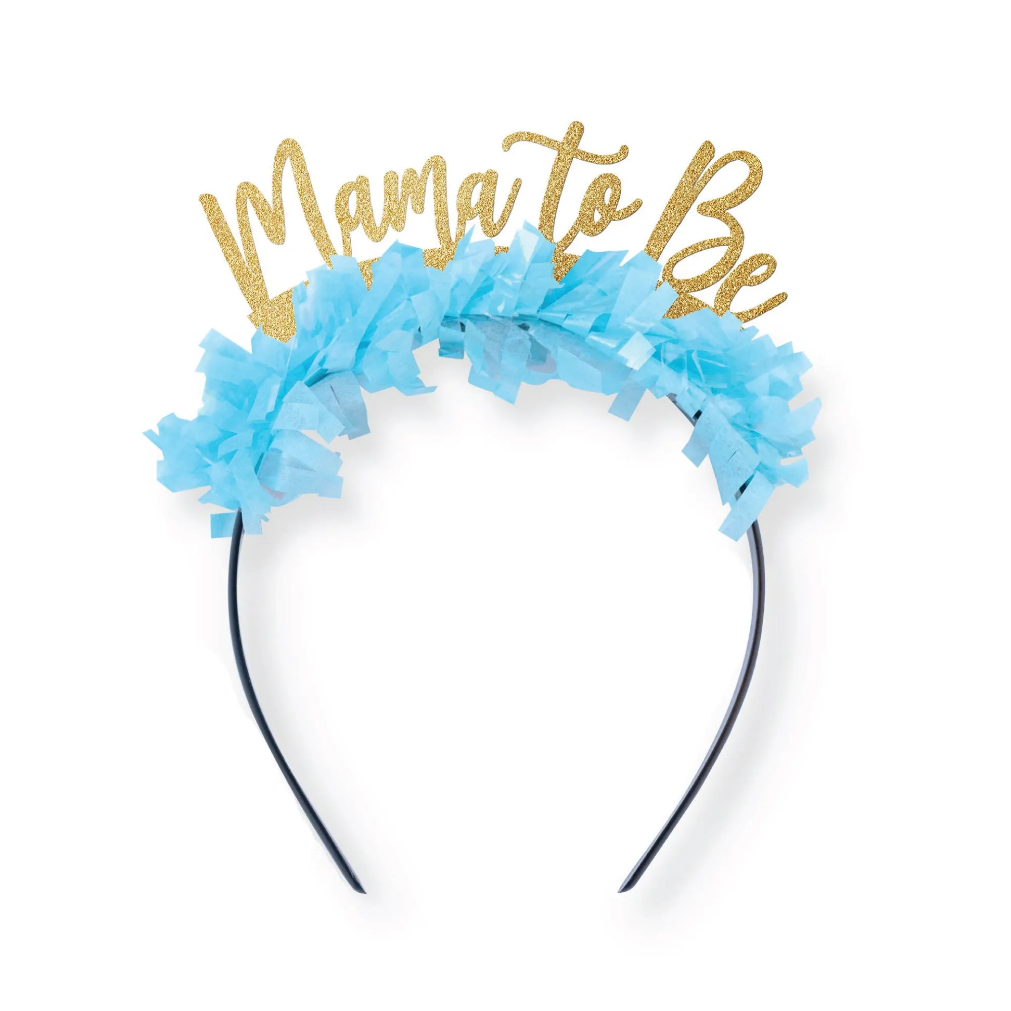 Blue Fringe Mama to Be Headband