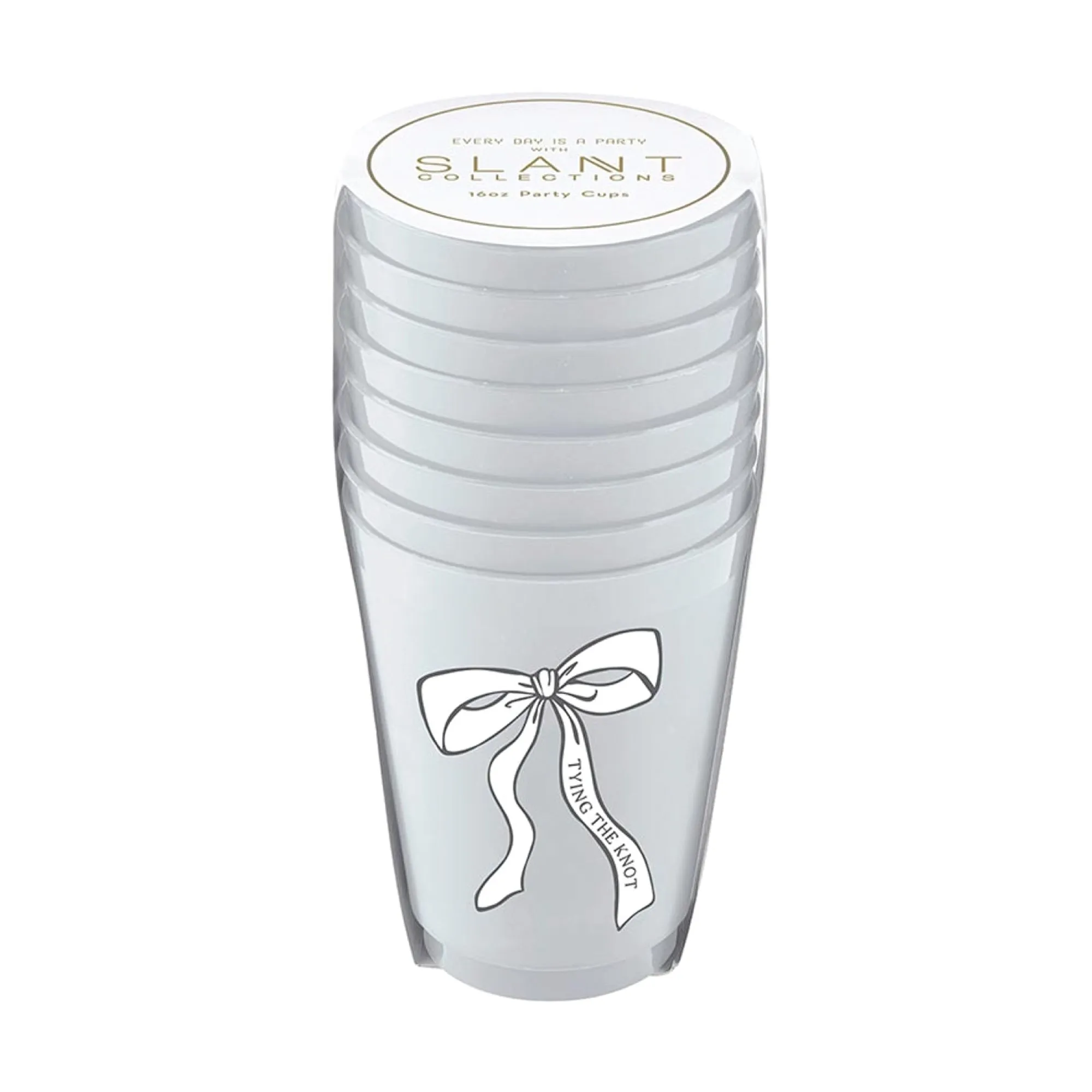 Blue Frosted Tying the Knot Plastic Cups 8ct