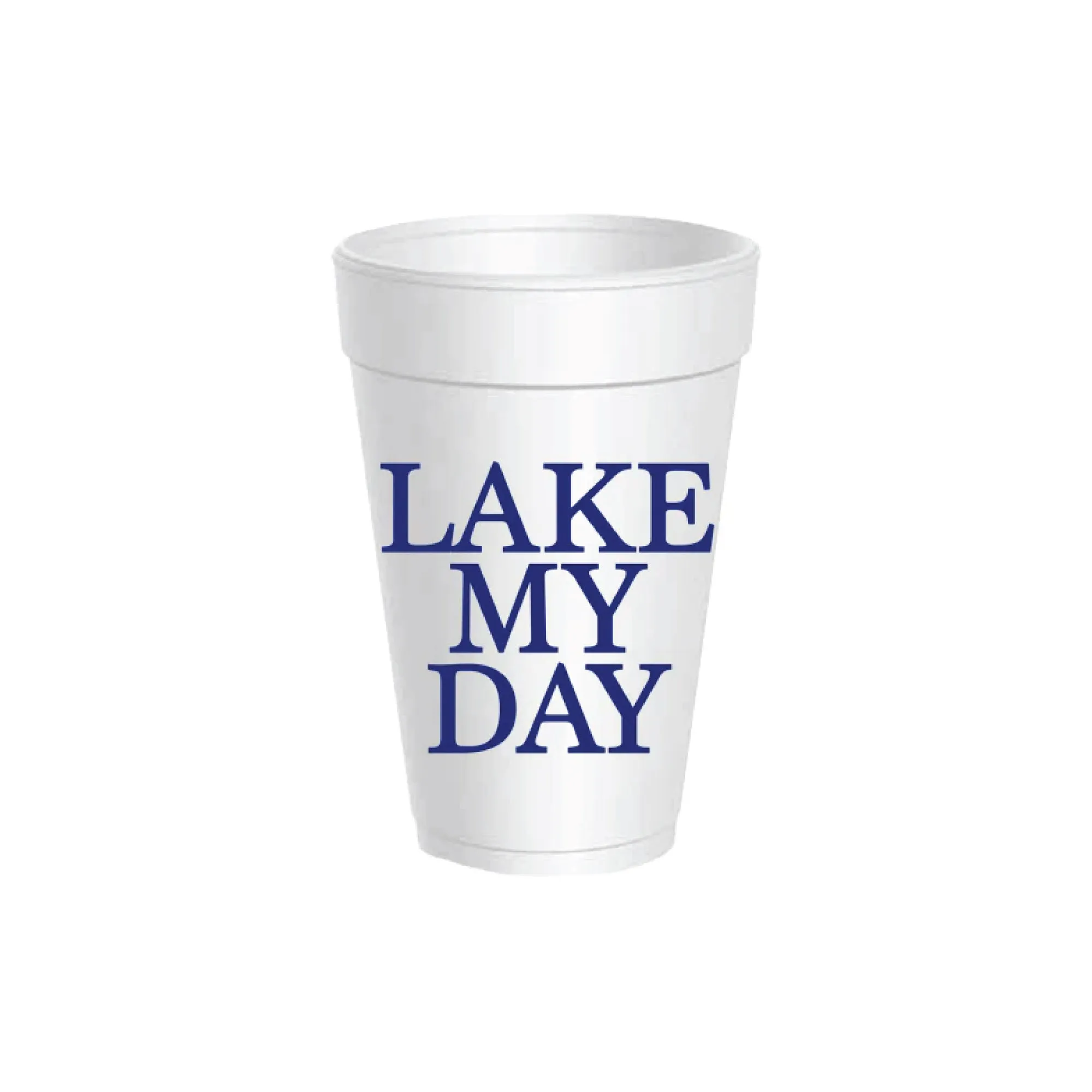 Blue Lake My Day Styrofoam Cups with Lids 10ct
