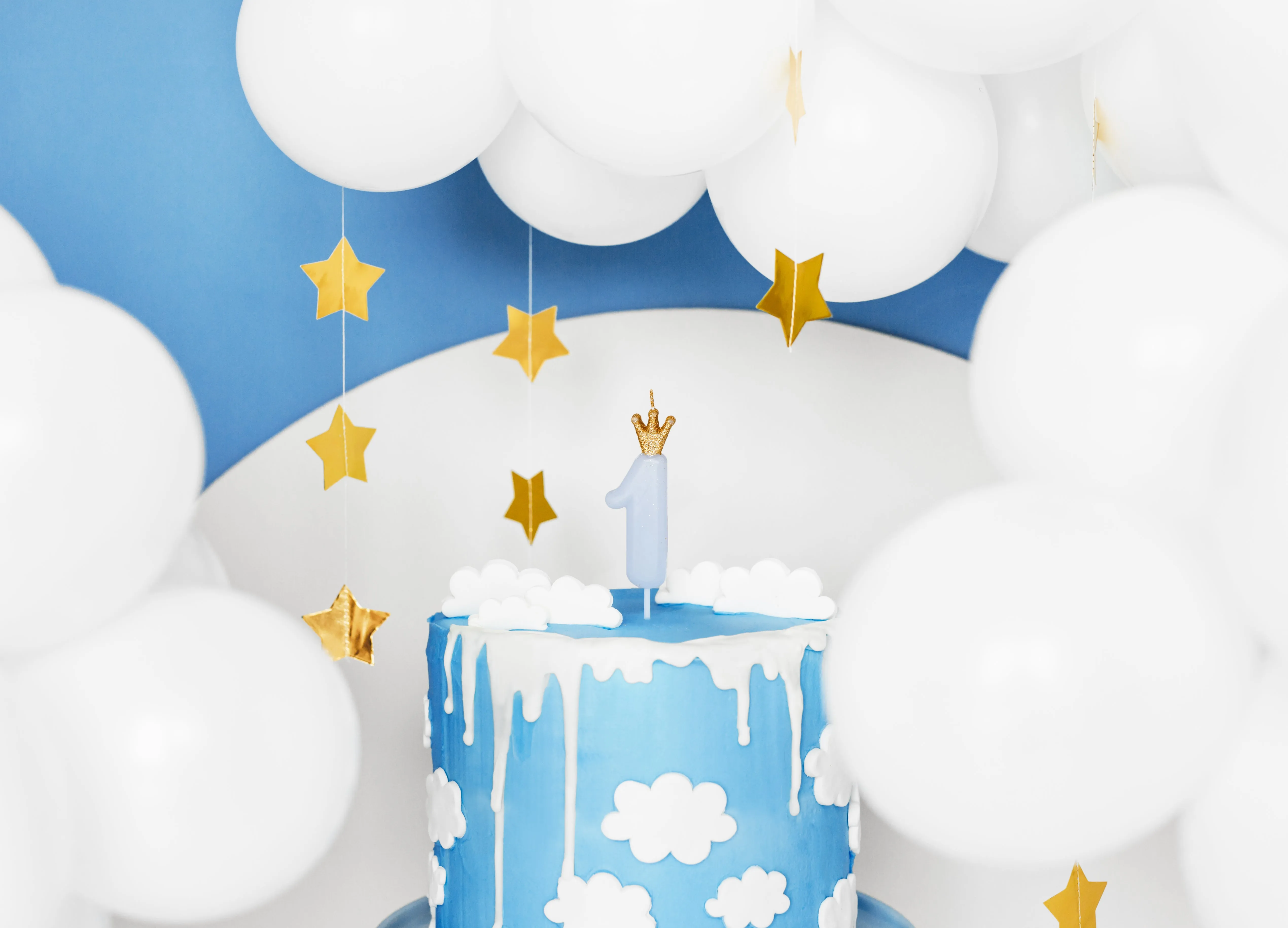 Blue Prince Number 1 Birthday Candle