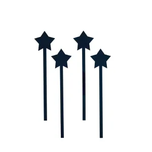 Blue Star Acrylic Drink Stirrers 4ct