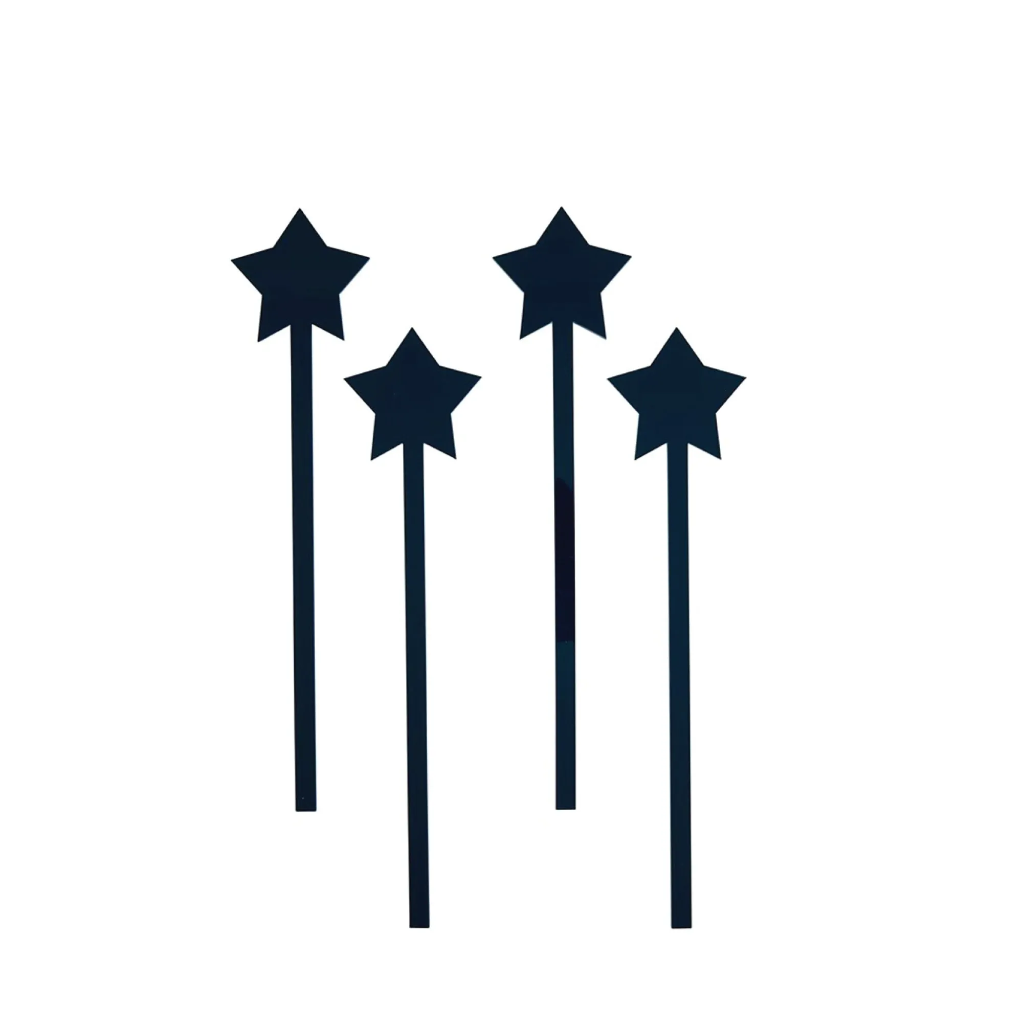 Blue Star Acrylic Drink Stirrers 4ct