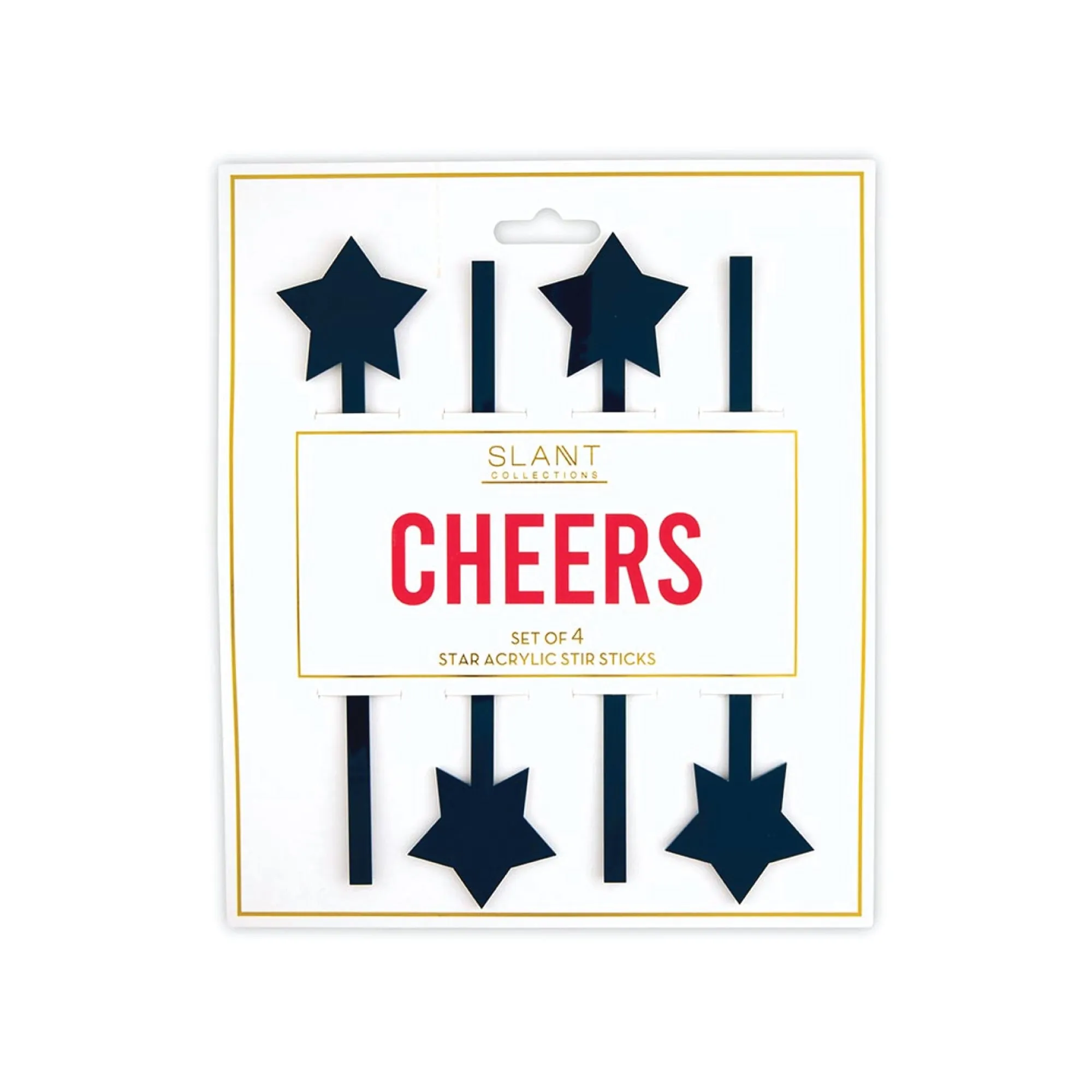 Blue Star Acrylic Drink Stirrers 4ct