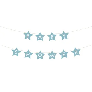 Blue Star Baby Shower Banner 9.5ft