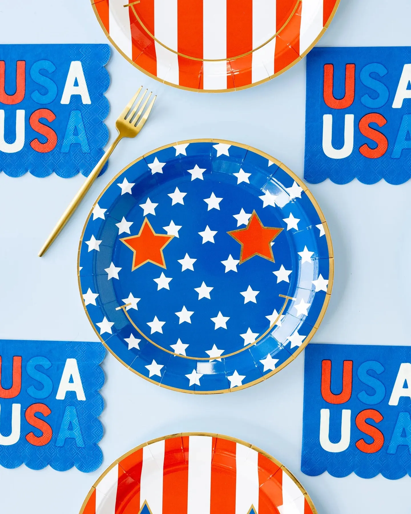 Blue USA Dessert Napkins 18ct