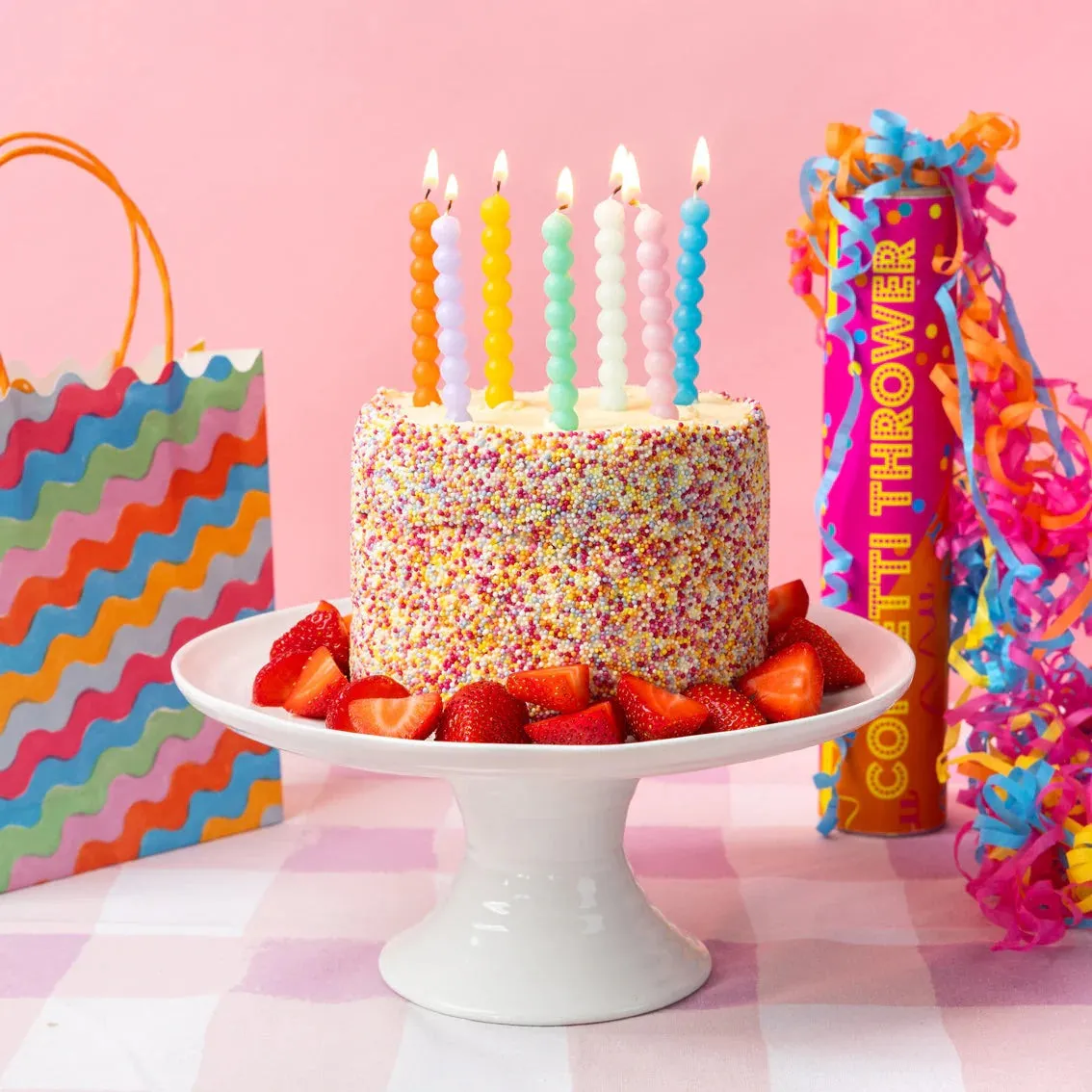 Bobble Multicolored Birthday Candles 8ct