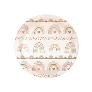 Boho Rainbow Dessert Plates 8ct