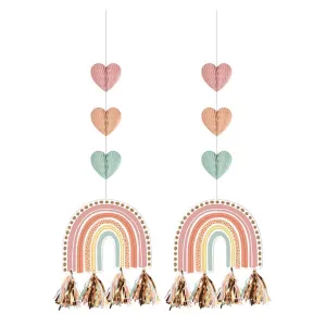 Boho Rainbow Hanging Decorations 2ct