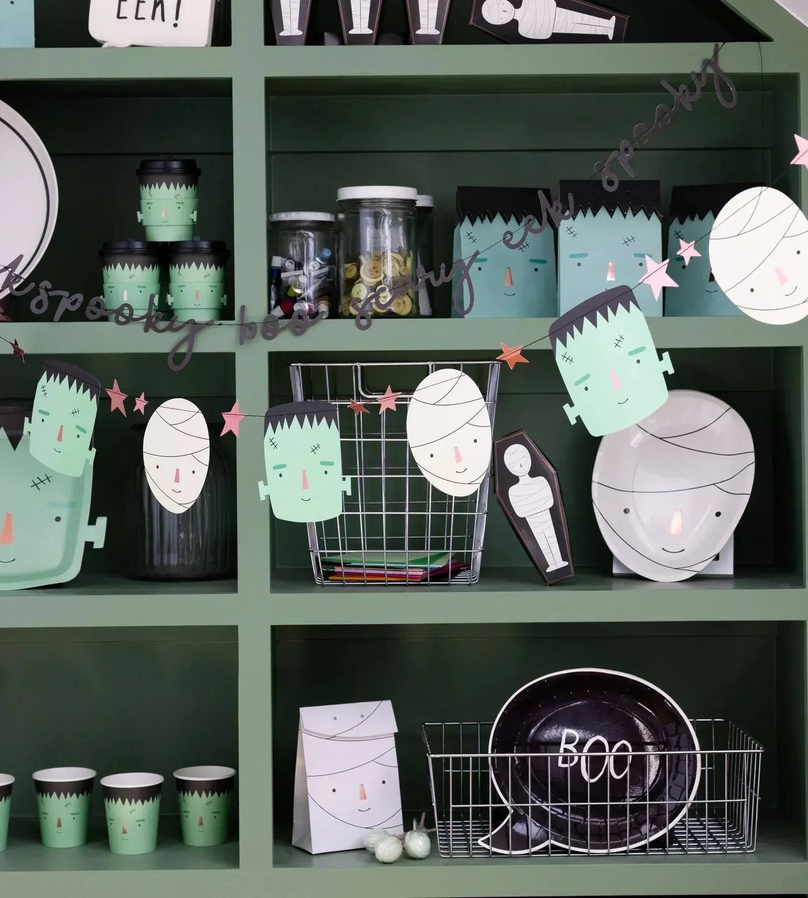 Boo Halloween Bamboo Serving Platter