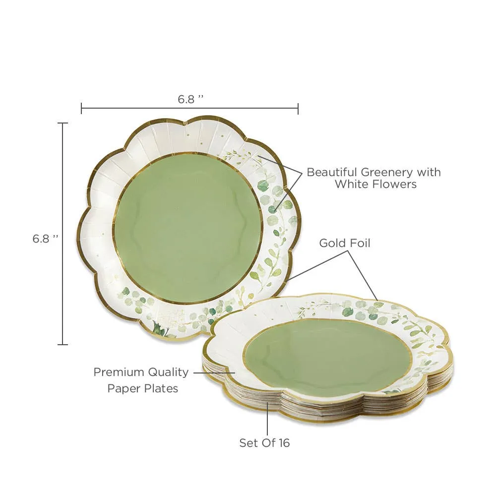 Botanical Garden Dessert Plates 16ct