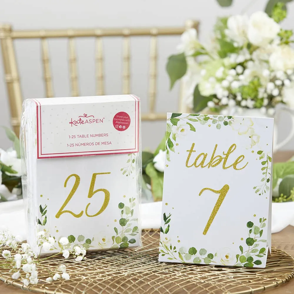 Botanical Garden Wedding Table Numbers (1-25)