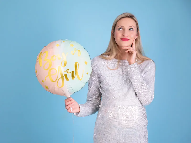 Boy or Girl Gender Reveal Balloon 14in