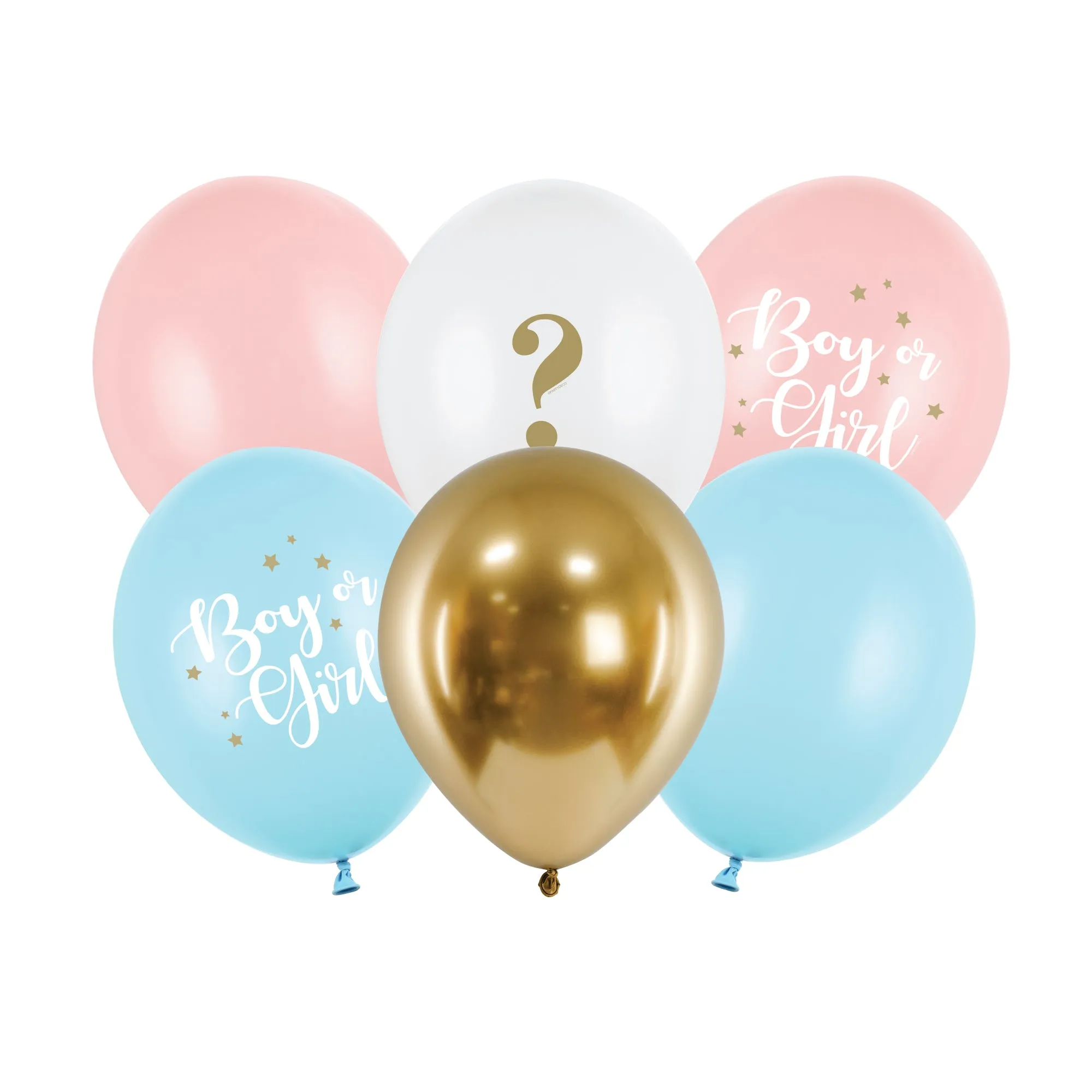 Boy or Girl Gender Reveal Balloon Bouquet 6ct