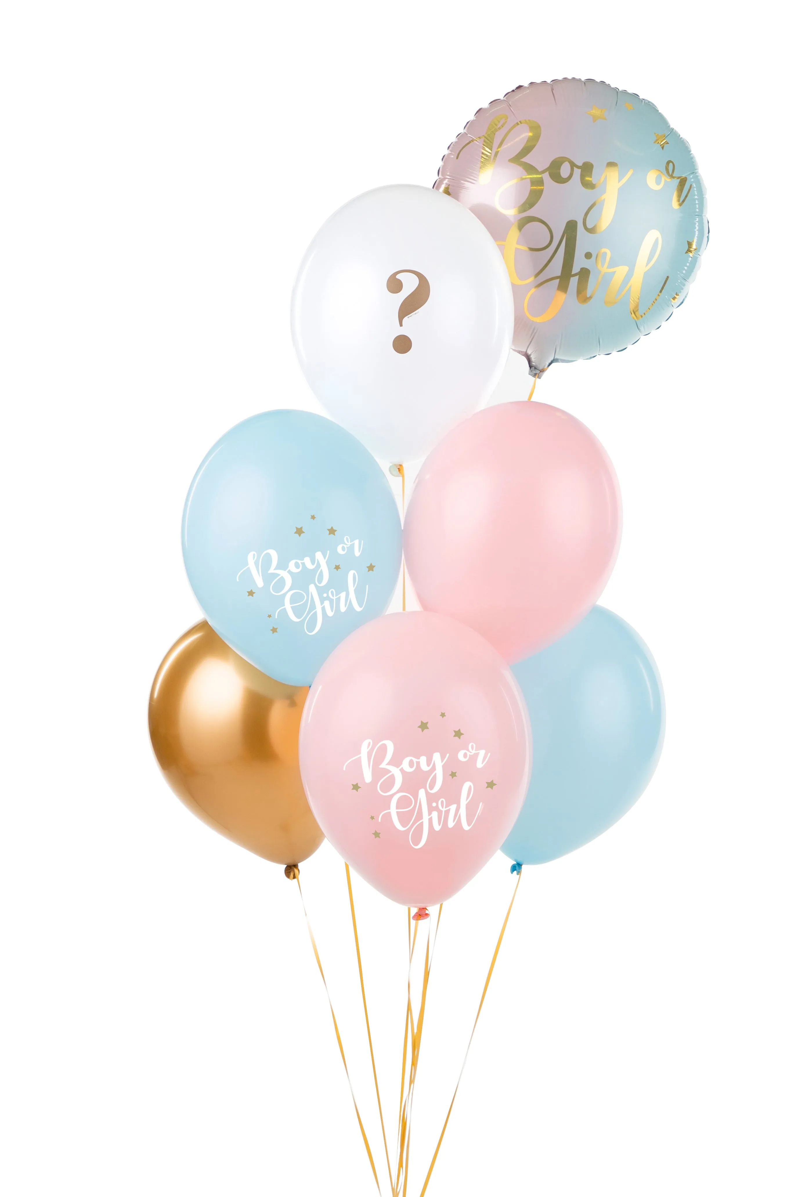 Boy or Girl Gender Reveal Balloon Bouquet 6ct