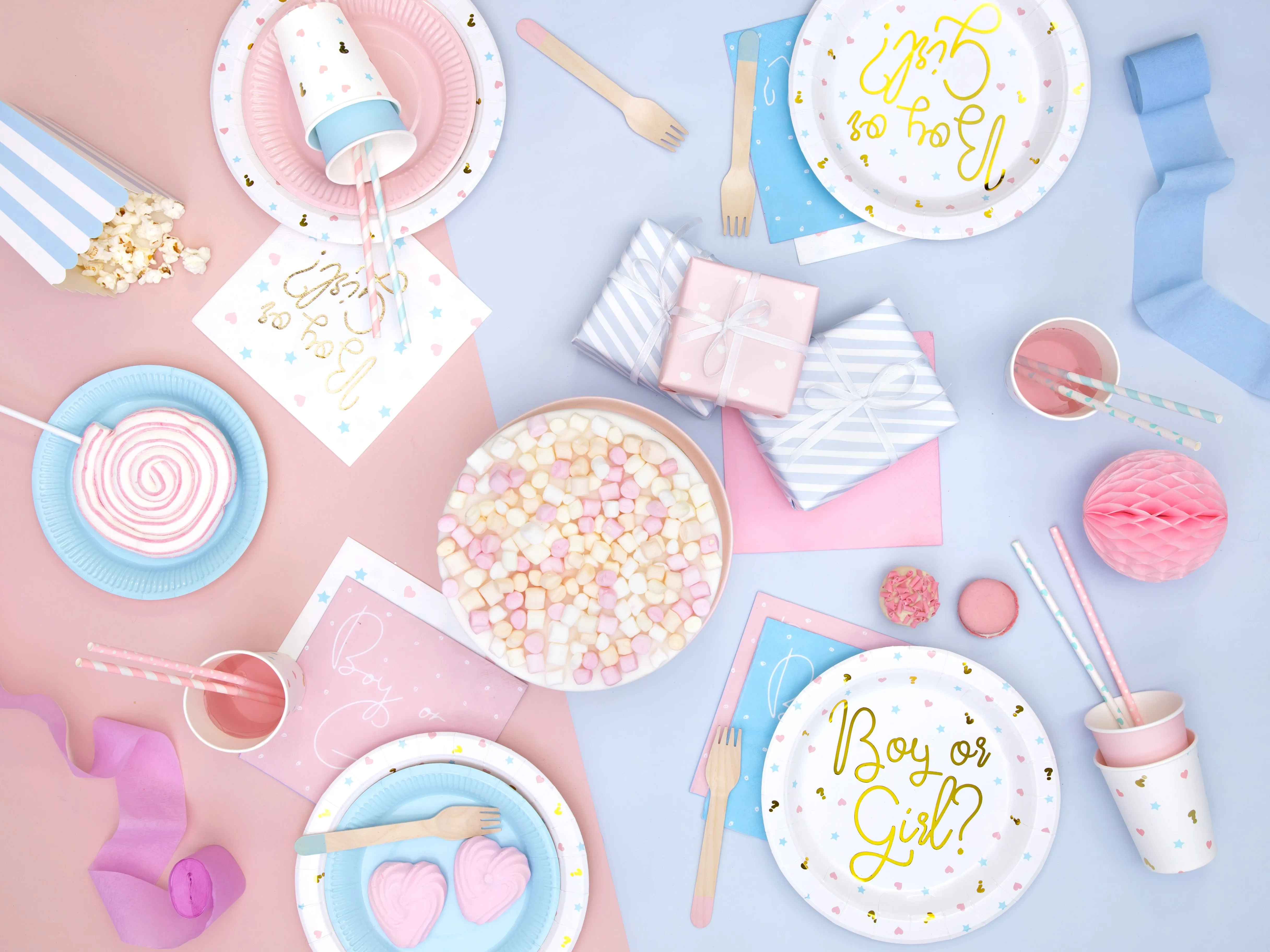 Boy or Girl Gender Reveal Lunch Napkins 20ct