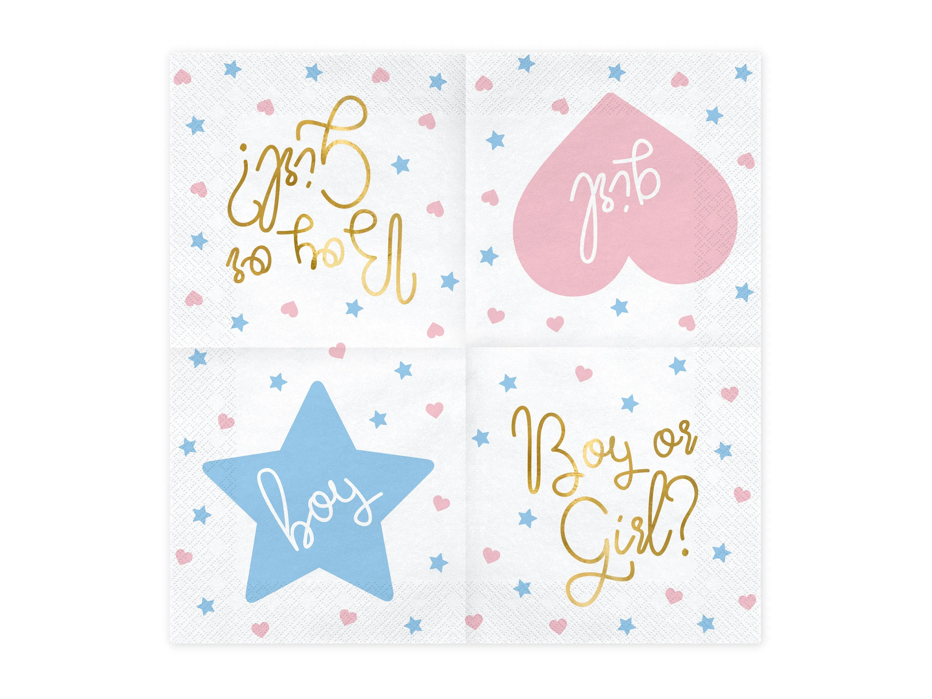 Boy or Girl Gender Reveal Lunch Napkins 20ct