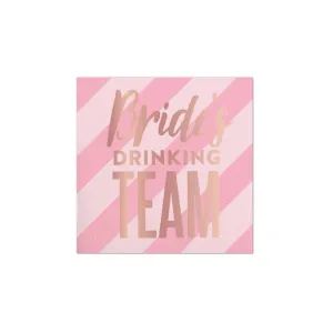 Bride's Drinking Team Dessert Napkins 20ct