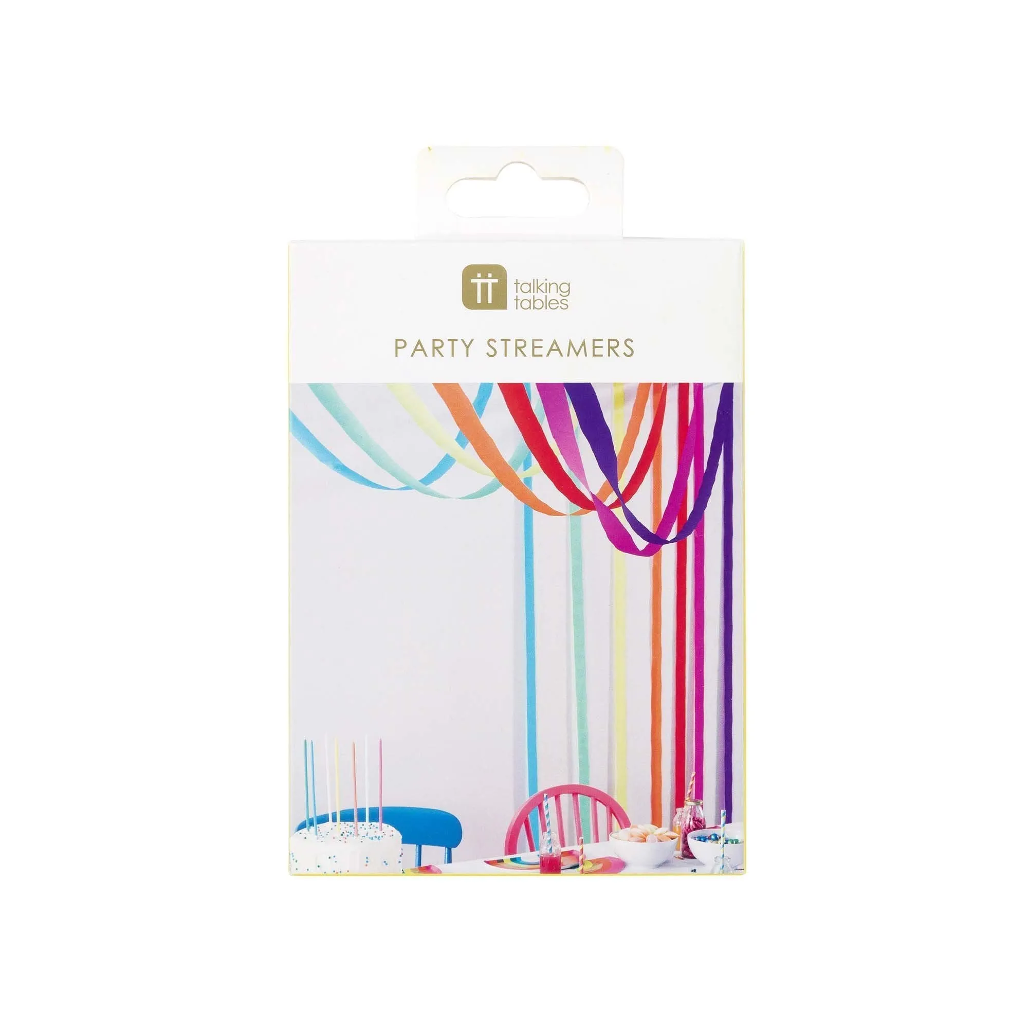 Bright Rainbow Party Streamers 7ct