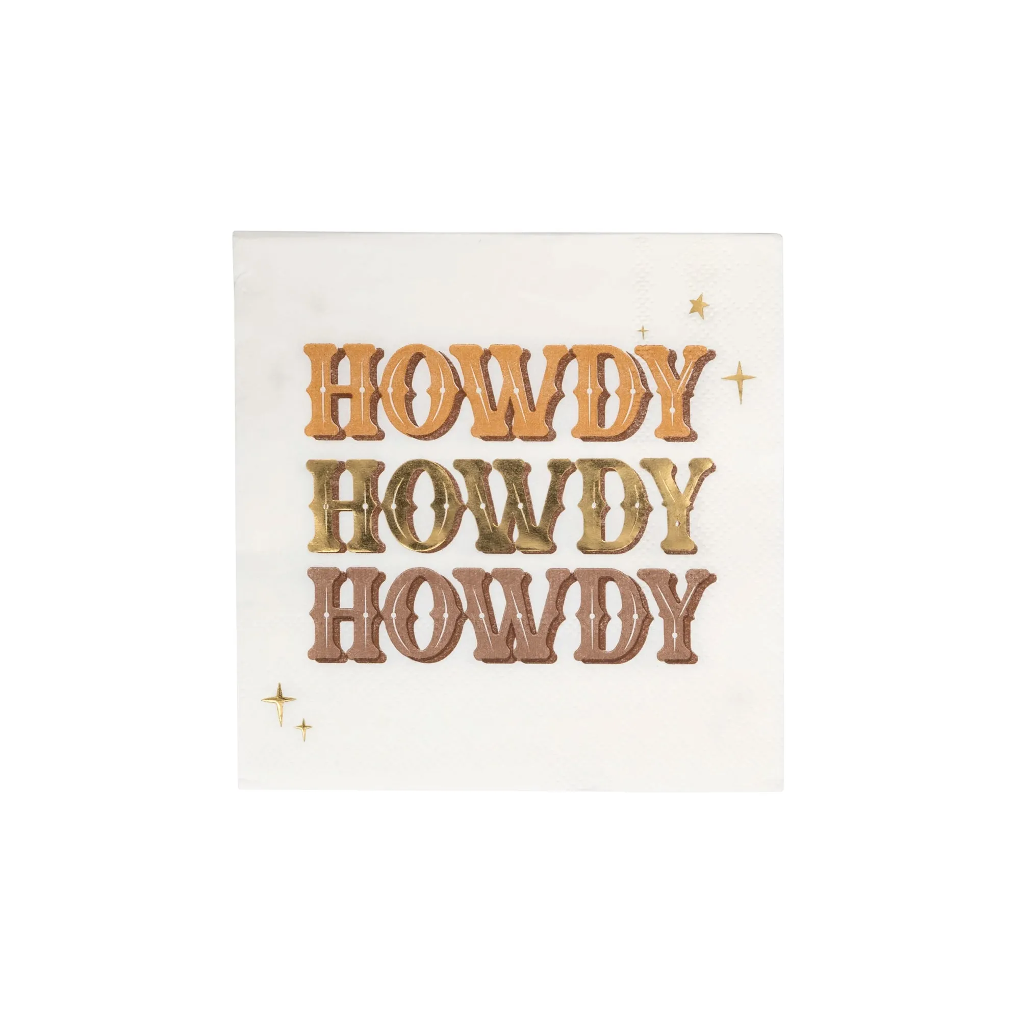 Brown Howdy Howdy Howdy Dessert Napkins 18ct
