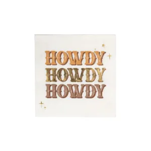 Brown Howdy Howdy Howdy Dessert Napkins 18ct