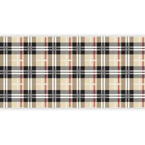 Brown Plaid Paper Table Runner 25ft