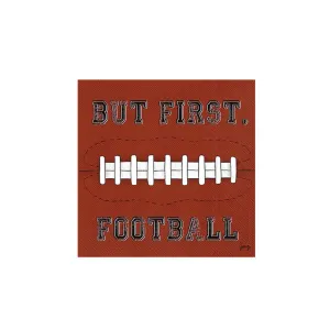 But First. Football Dessert Napkins 20ct