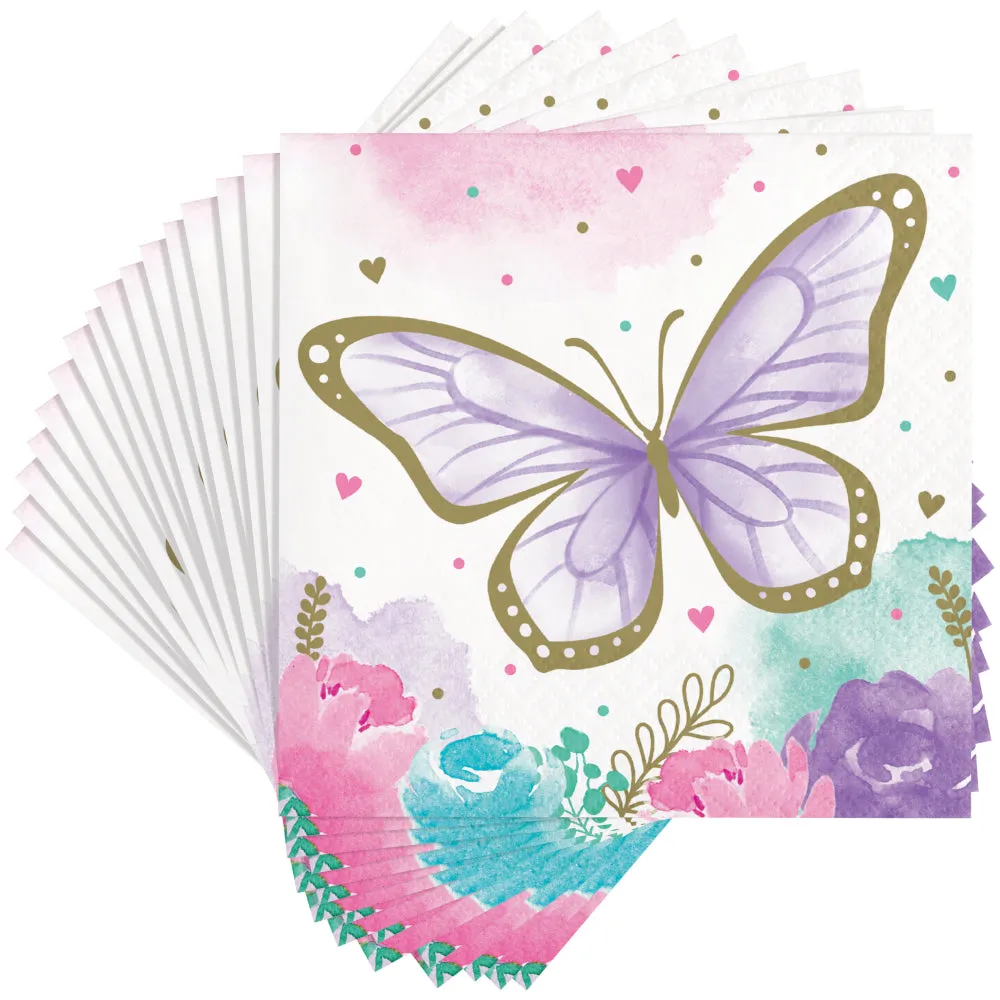 Butterfly Dessert Napkins 16ct