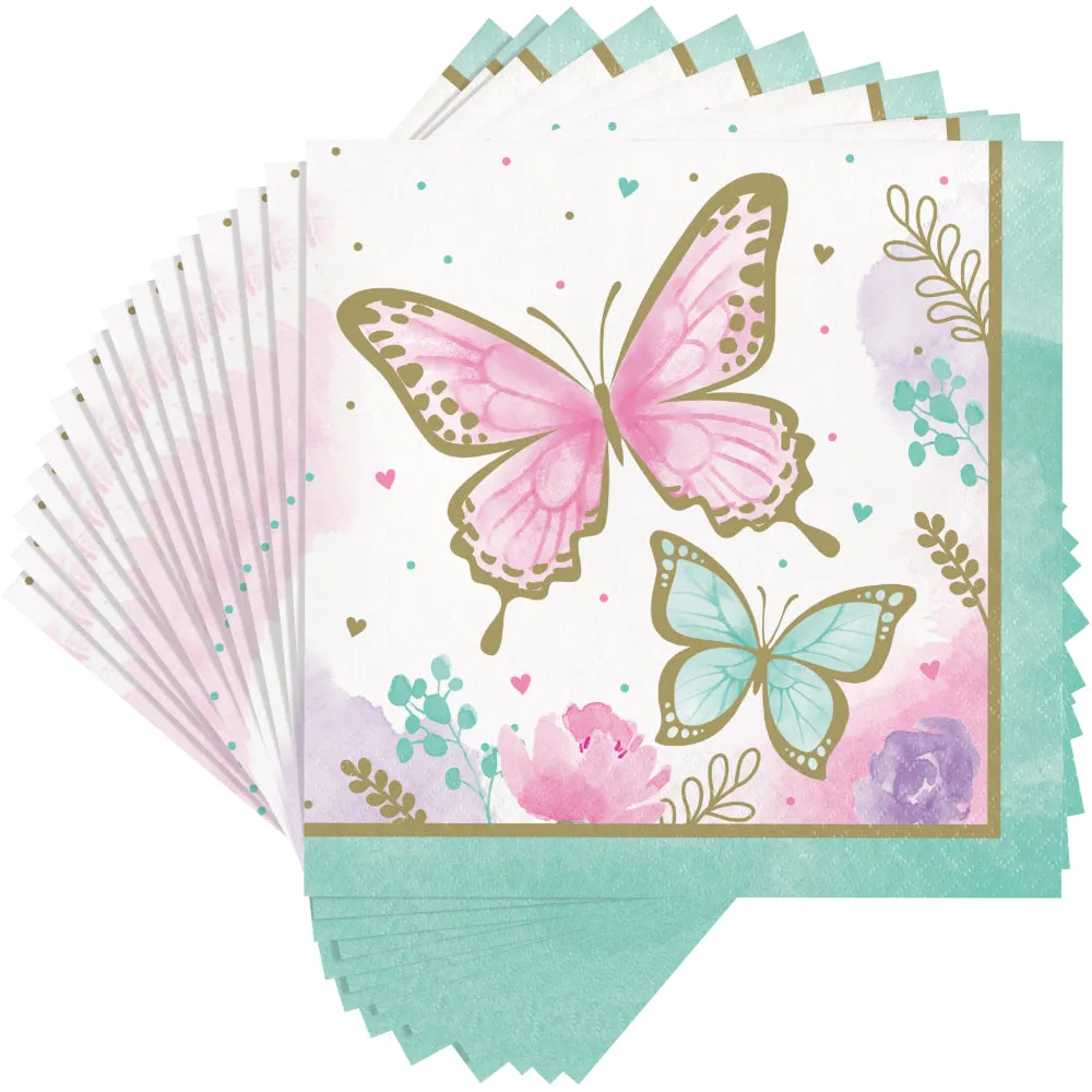 Butterfly Lunch Napkins 16ct