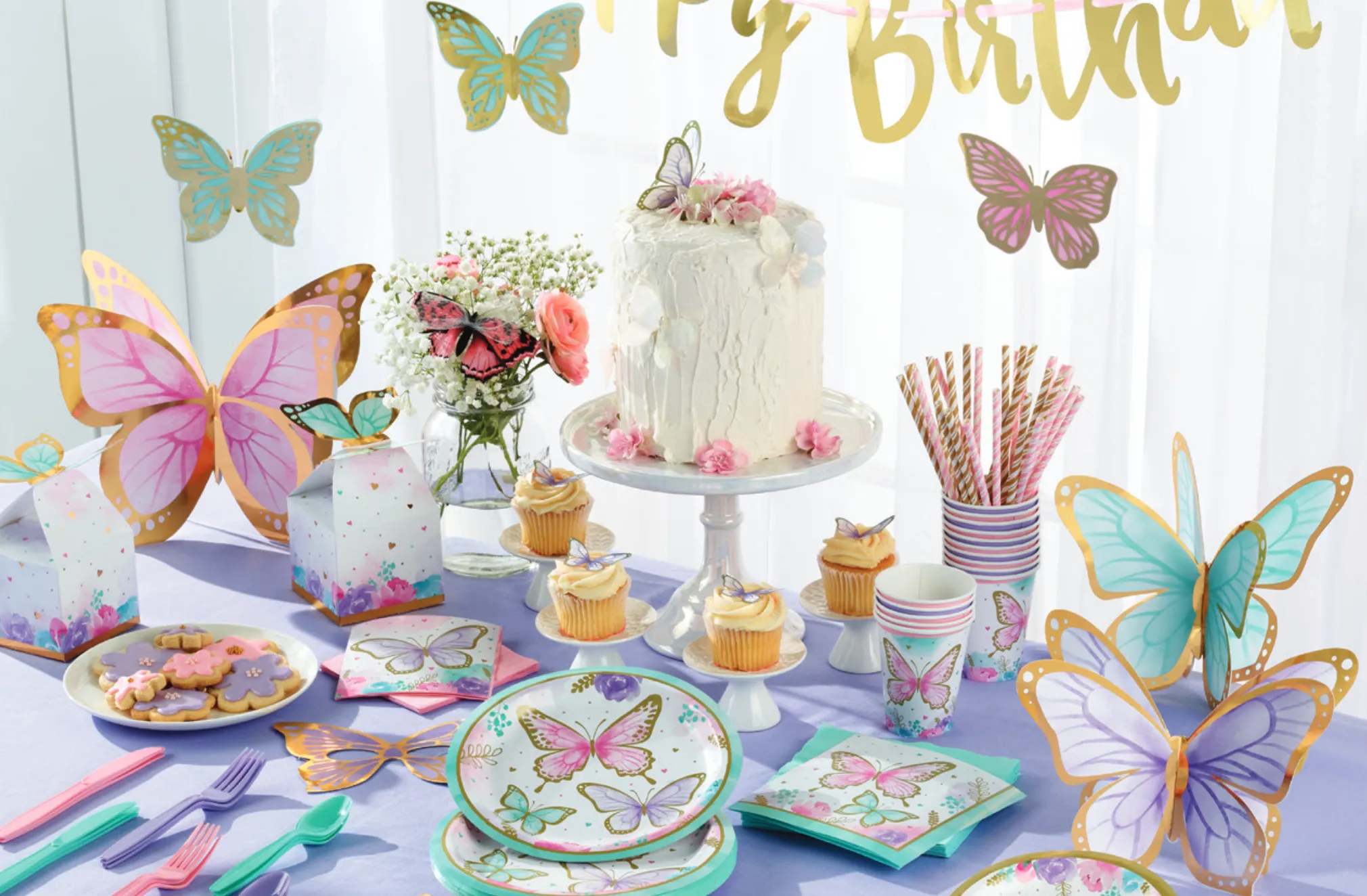 Butterfly Party Masks 8ct