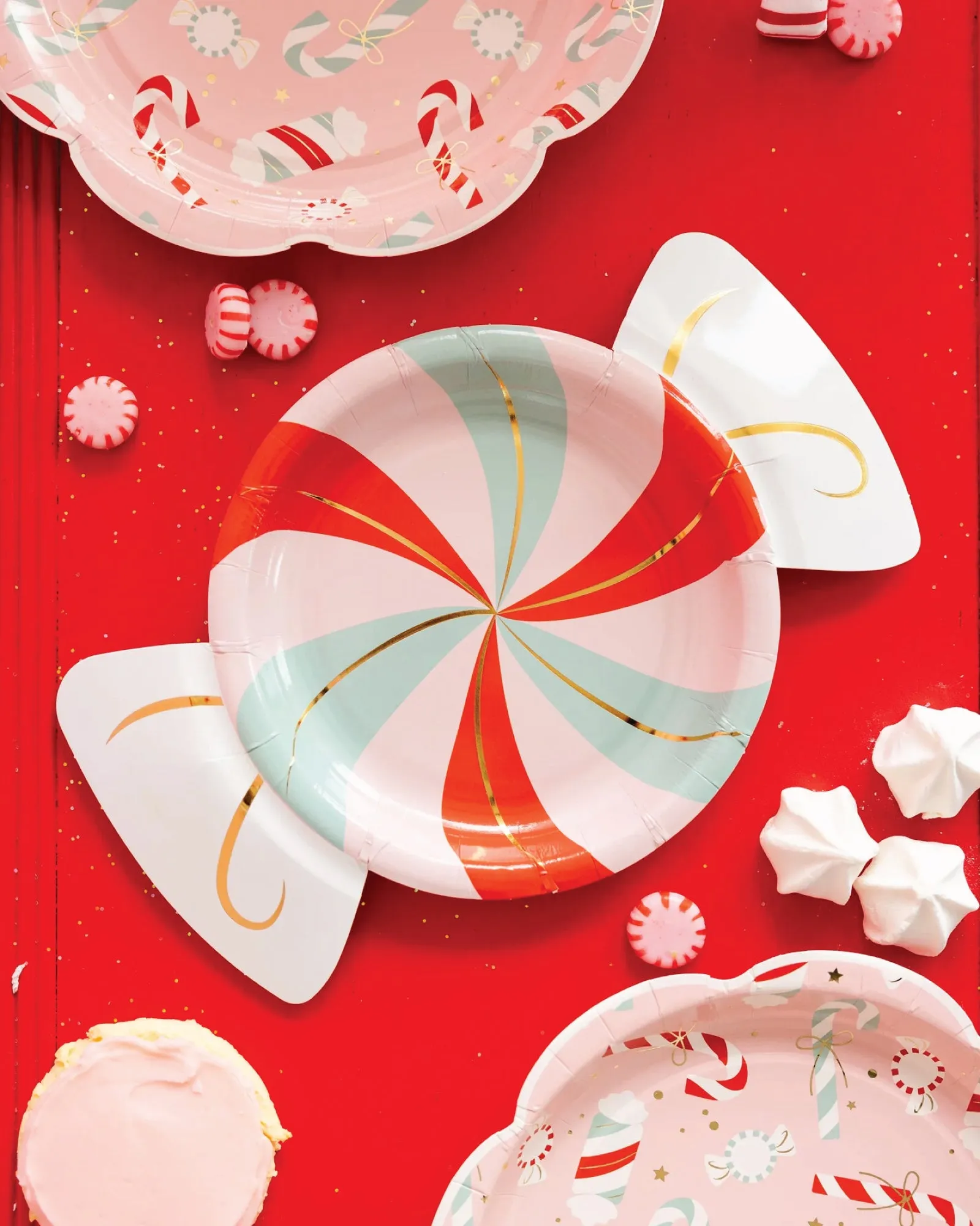 Candy Cane Lane Pattern Lunch Plates 8ct