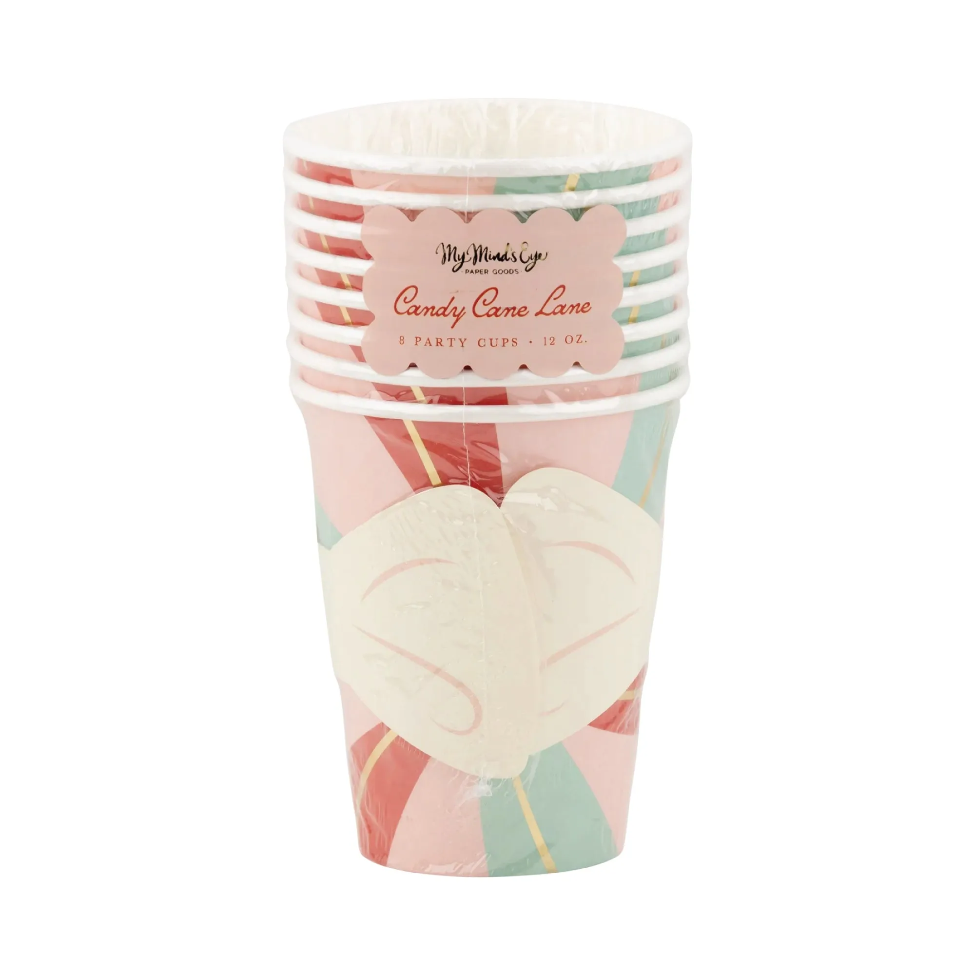 Candy Cane Lane Peppermint Paper Cups 8ct