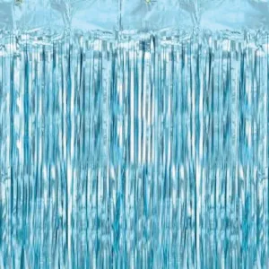 Caribbean Blue Fringe Curtain