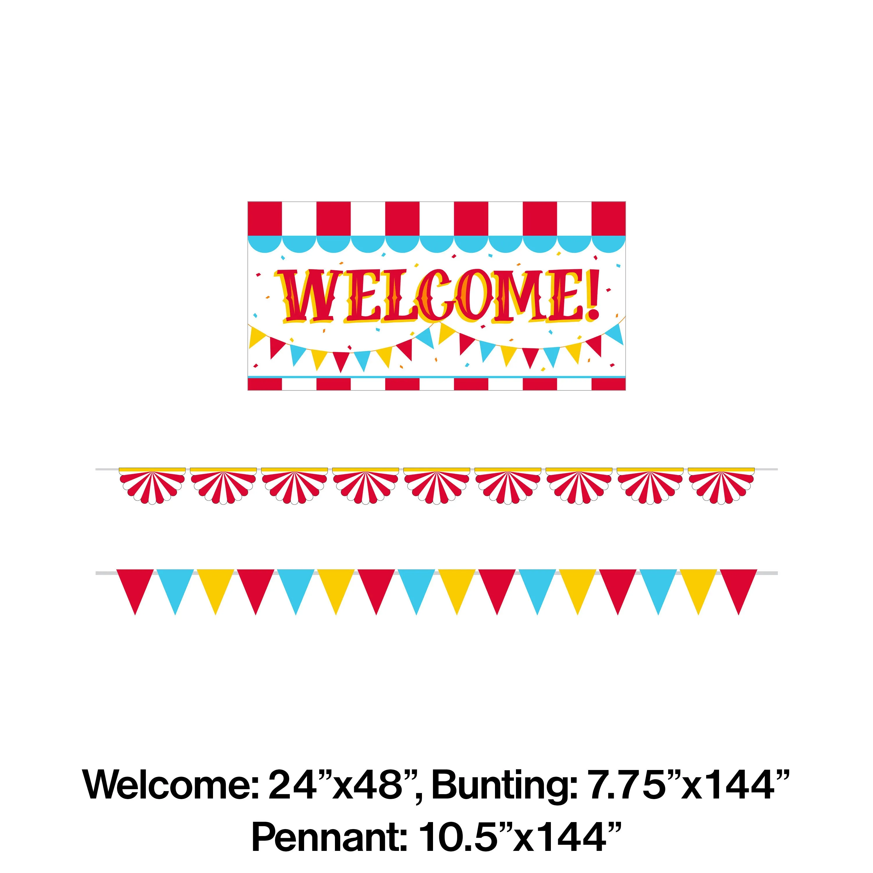 Carnival Welcome Sign & Banners Set 3ct