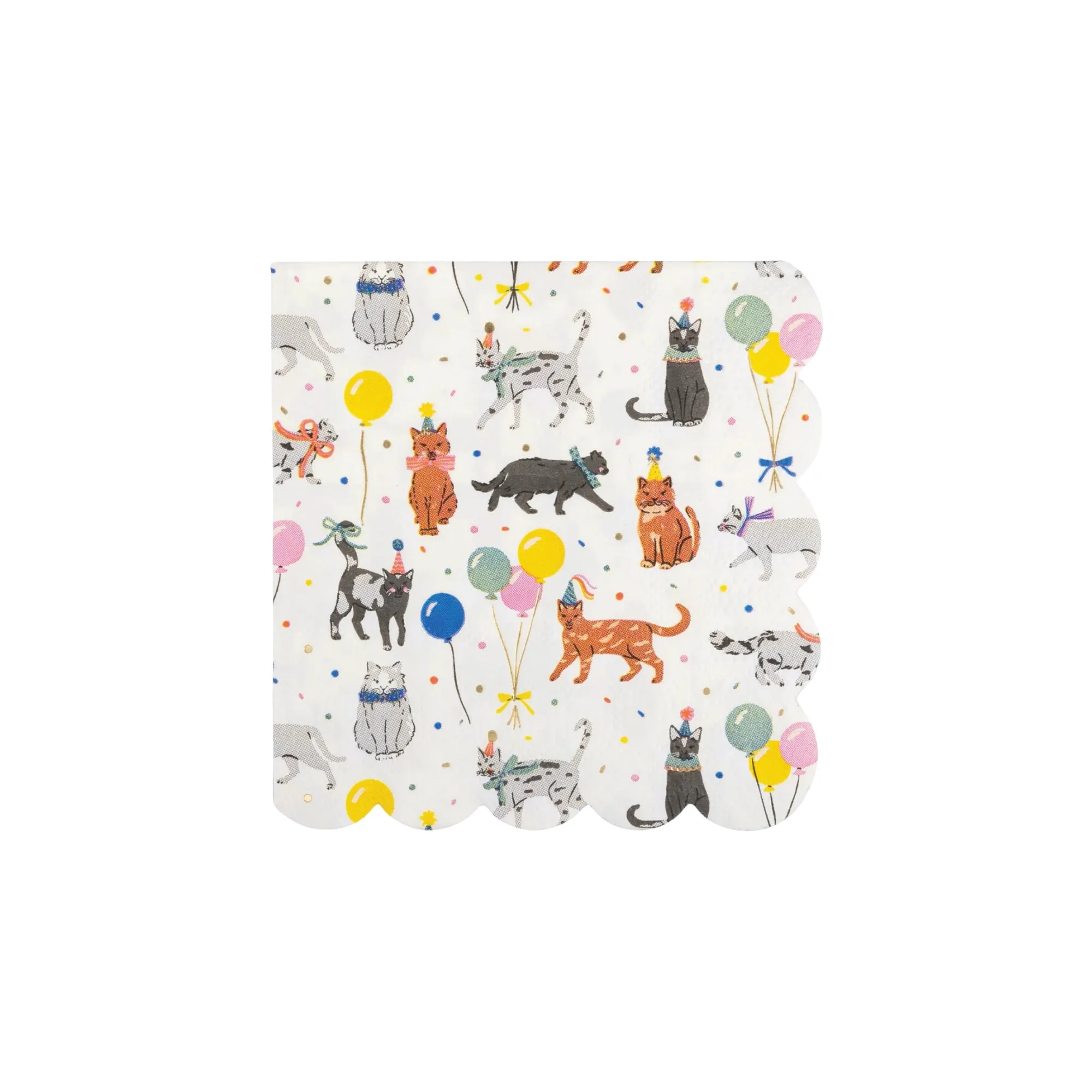 Cat Party Dessert Napkins 18ct