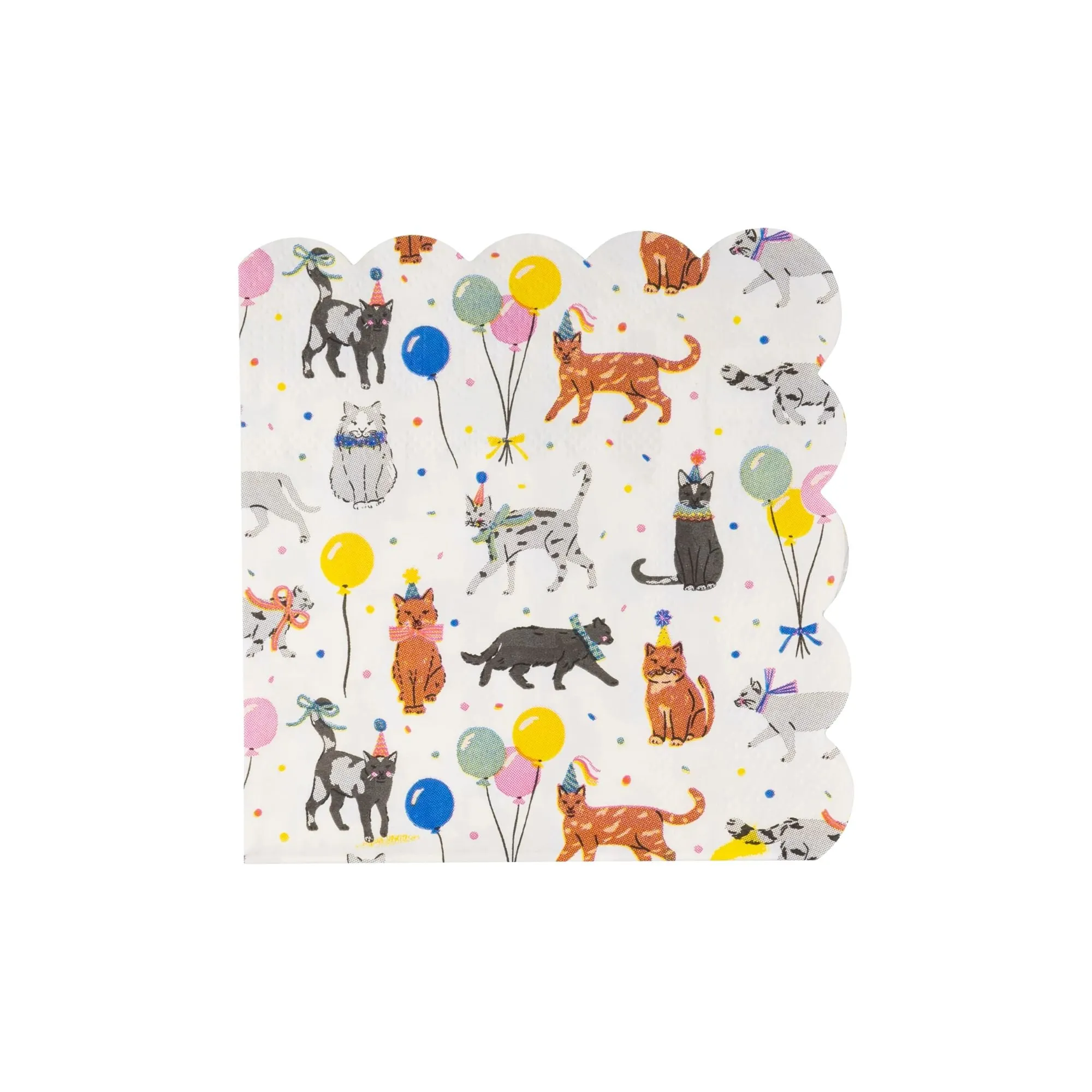 Cat Party Dessert Napkins 18ct
