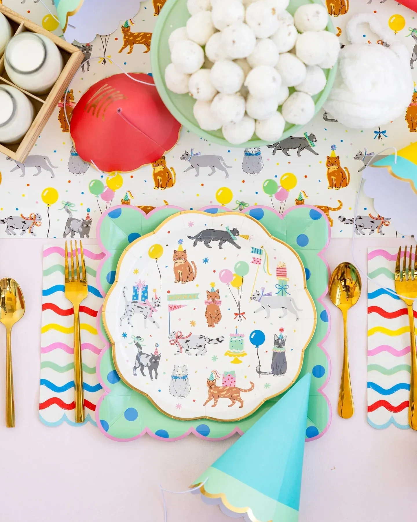 Cat Party Lunch Plates 8ct