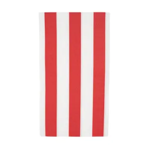 Cherry Red Cabana Striped Paper Guest Towels 20ct