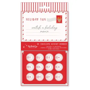 Christmas Advent Calendar Envelope Banner