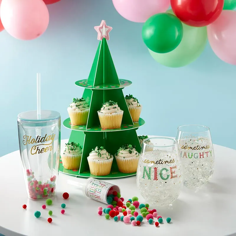 Christmas Tree Cardboard Cupcake Stand 1ct