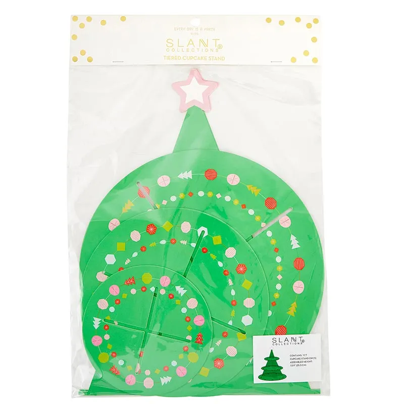 Christmas Tree Cardboard Cupcake Stand 1ct